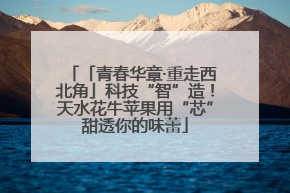 「青春华章·重走西北角」科技“智”造！天水花牛苹果用“芯”甜透你的味蕾