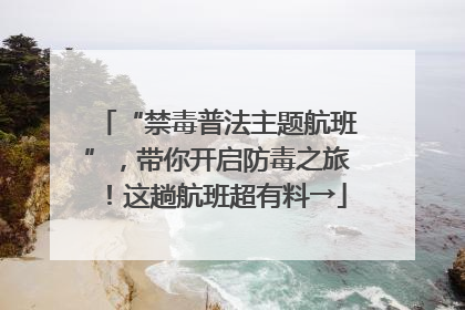 “禁毒普法主题航班”，带你开启防毒之旅！这趟航班超有料→