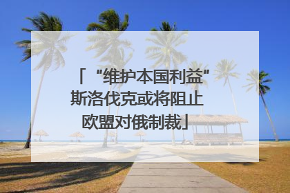 “维护本国利益” 斯洛伐克或将阻止欧盟对俄制裁