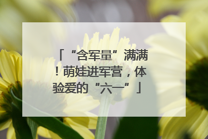 “含军量”满满！萌娃进军营，体验爱的“六一”