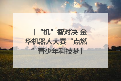 “机”智对决 金华机器人大赛“点燃”青少年科技梦