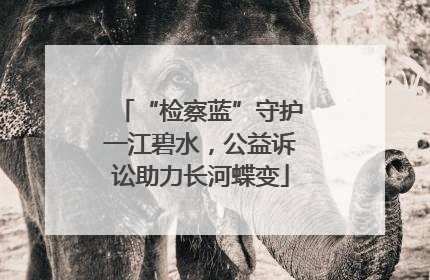 “检察蓝”守护一江碧水，公益诉讼助力长河蝶变