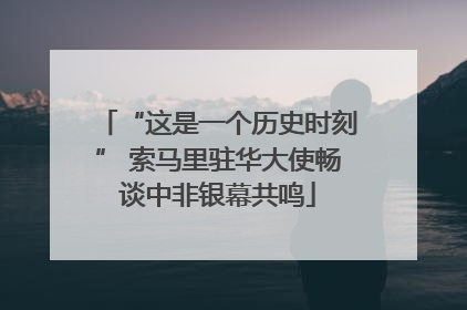 “这是一个历史时刻” 索马里驻华大使畅谈中非银幕共鸣