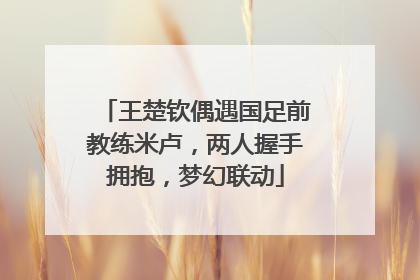 王楚钦偶遇国足前教练米卢，两人握手拥抱，梦幻联动