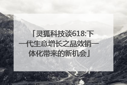 灵狐科技谈618:下一代生意增长之品效销一体化带来的新机会