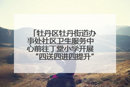 牡丹区牡丹街道办事处社区卫生服务中心前往丁堂小学开展“四送四进四提升”及无烟日宣传活动
