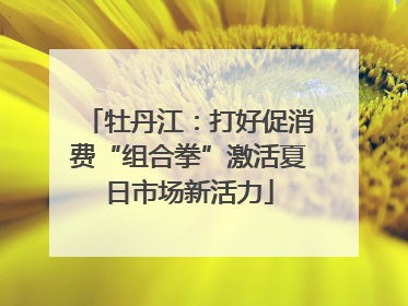 牡丹江：打好促消费“组合拳”激活夏日市场新活力