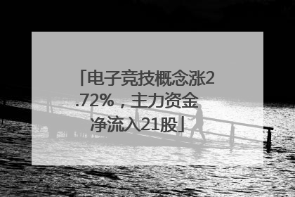 电子竞技概念涨2.72%，主力资金净流入21股