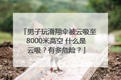 男子玩滑翔伞被云吸至8000米高空 什么是云吸？有多危险？