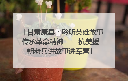 甘肃康县：聆听英雄故事 传承革命精神——抗美援朝老兵讲故事进军营