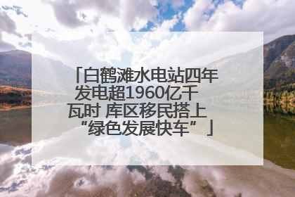 白鹤滩水电站四年发电超1960亿千瓦时 库区移民搭上“绿色发展快车”
