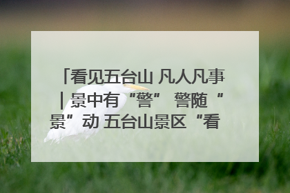 看见五台山 凡人凡事｜景中有“警” 警随“景”动 五台山景区“看得见”的平安守护
