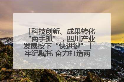 科技创新、成果转化“两手抓”，四川产业发展按下“快进键”丨牢记嘱托 奋力打造两高地两基地一屏障