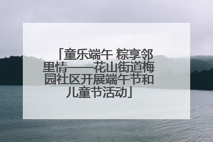 童乐端午 粽享邻里情——花山街道梅园社区开展端午节和儿童节活动