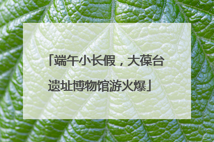 端午小长假，大葆台遗址博物馆游火爆