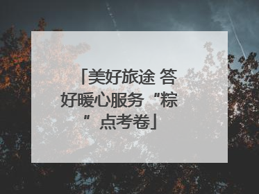 美好旅途 答好暖心服务“粽”点考卷