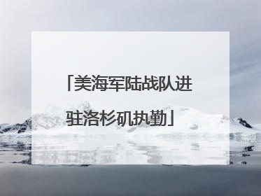 美海军陆战队进驻洛杉矶执勤