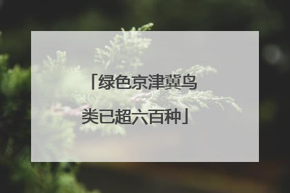 绿色京津冀鸟类已超六百种