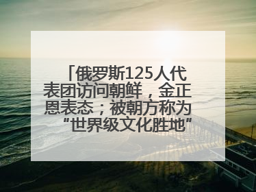 俄罗斯125人代表团访问朝鲜，金正恩表态；被朝方称为“世界级文化胜地”的旅游区，将首次接待俄游客