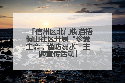 信州区北门街道梧桐山社区开展“珍爱生命，谨防溺水”主题宣传活动