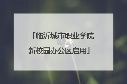 临沂城市职业学院新校园办公区启用