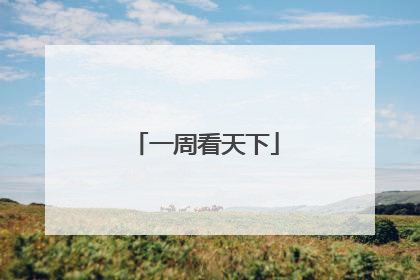 一周看天下
