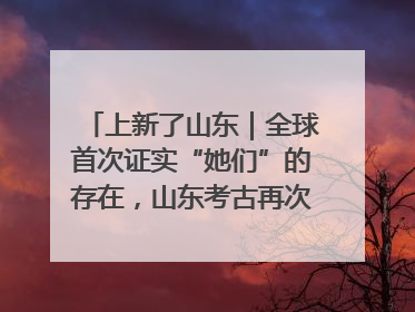 上新了山东｜全球首次证实“她们”的存在，山东考古再次震惊世界！