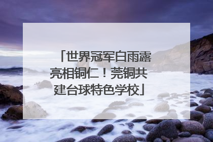 世界冠军白雨露亮相铜仁！莞铜共建台球特色学校