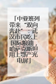 中亚班列带来“双向奔赴”：武汉市民吃上国际粮油，哈萨克斯坦用上鄂产光电屏