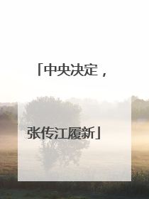 中央决定，张传江履新