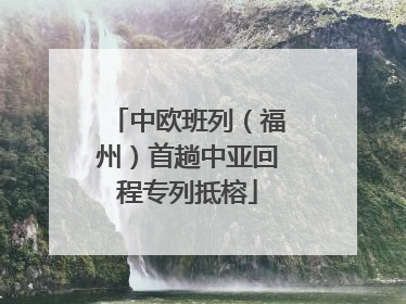 中欧班列（福州）首趟中亚回程专列抵榕