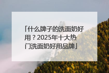 什么牌子的洗面奶好用？2025年十大热门洗面奶好用品牌