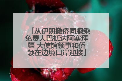 从伊朗撤侨同胞乘免费大巴抵达阿塞拜疆 大使馆领事和侨领在边境口岸迎接