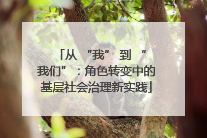 从 “我” 到 “我们”：角色转变中的基层社会治理新实践