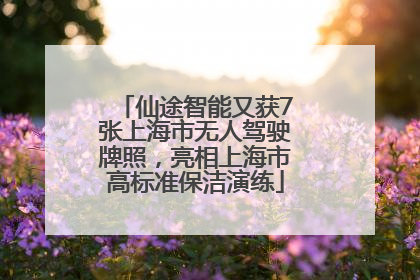 仙途智能又获7张上海市无人驾驶牌照，亮相上海市高标准保洁演练