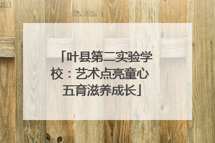 叶县第二实验学校：艺术点亮童心 五育滋养成长
