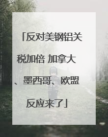 反对美钢铝关税加倍 加拿大、墨西哥、欧盟反应来了