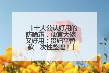 十大公认好用的防晒霜，便宜大碗又好用：贵妇平替款一次性整理！