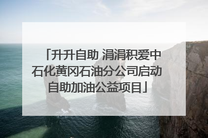 升升自助 涓涓积爱中石化黄冈石油分公司启动自助加油公益项目