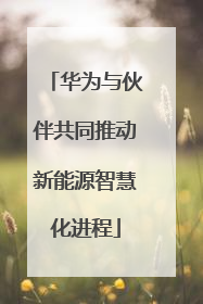 华为与伙伴共同推动新能源智慧化进程
