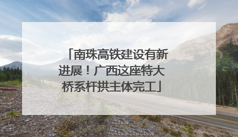 南珠高铁建设有新进展！广西这座特大桥系杆拱主体完工