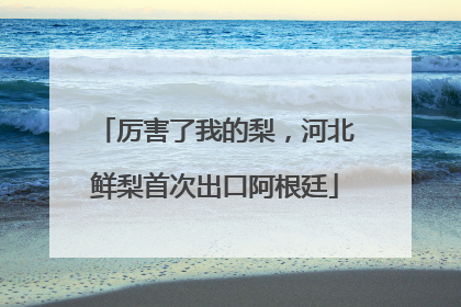 厉害了我的梨，河北鲜梨首次出口阿根廷
