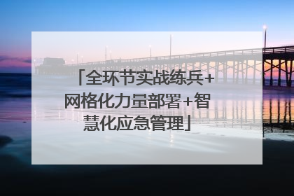 全环节实战练兵+网格化力量部署+智慧化应急管理