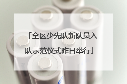 全区少先队新队员入队示范仪式昨日举行