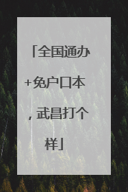 全国通办+免户口本，武昌打个样
