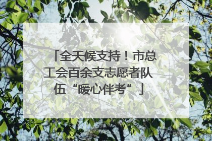 全天候支持！市总工会百余支志愿者队伍“暖心伴考”