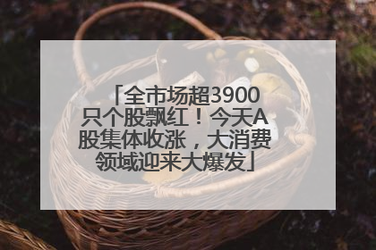 全市场超3900只个股飘红！今天A股集体收涨，大消费领域迎来大爆发