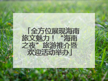 全方位展现海南旅文魅力！“海南之夜”旅游推介暨欢迎活动举办