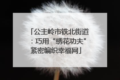 公主岭市铁北街道：巧用“绣花功夫”紧密编织幸福网