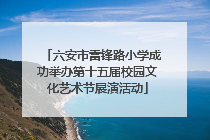 六安市雷锋路小学成功举办第十五届校园文化艺术节展演活动